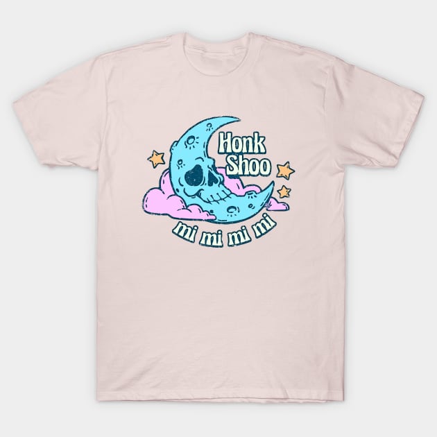 Honk Shoo Moon in Cotton Candy T-Shirt by Marianne Martin